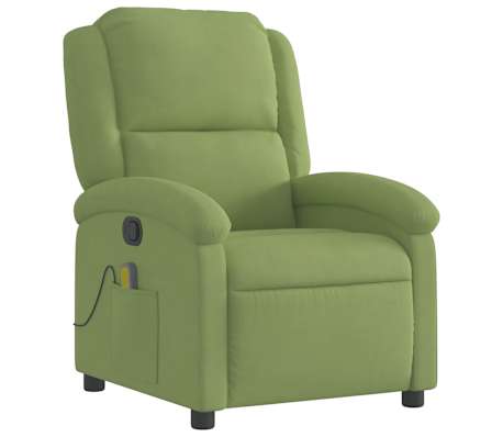 vidaXL massagestol velour lysegr&oslash;n