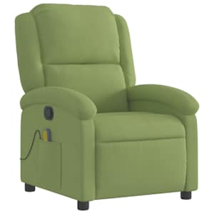 vidaXL massagestol velour lysegr&oslash;n
