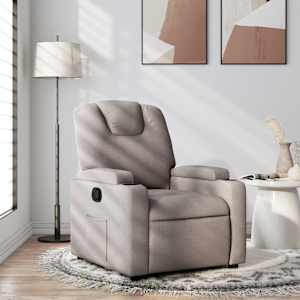 Polohovací křeslo taupe textil - obrázek 1