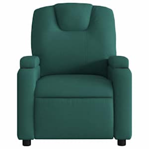 Masážní polohovací křeslo tmavě zelené textil - obrázek 4