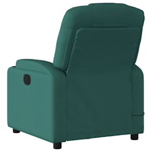 Masážní polohovací křeslo tmavě zelené textil - obrázek 6
