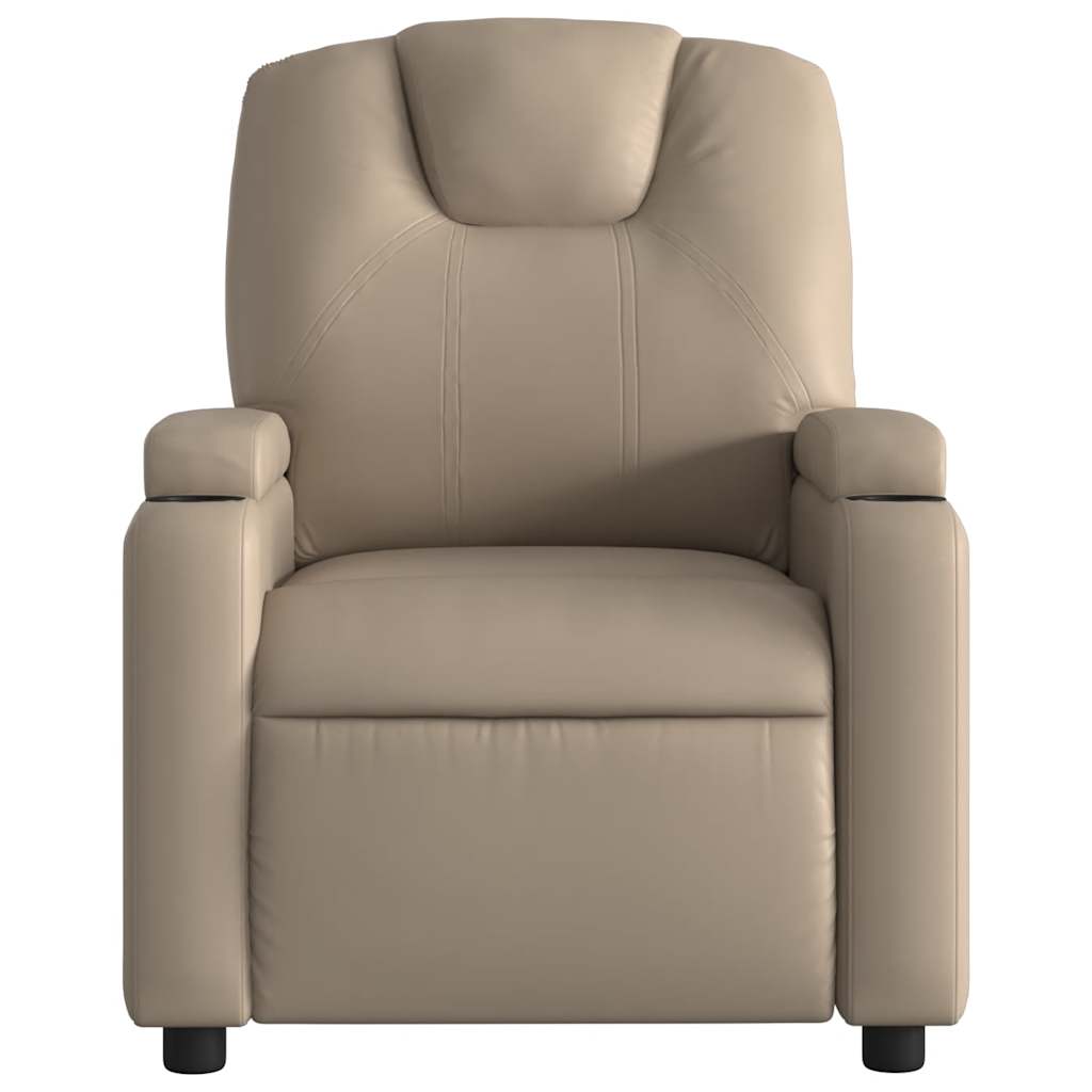 vidaXL Fauteuil verstelbaar kunstleer cappuccinokleurig afbeelding