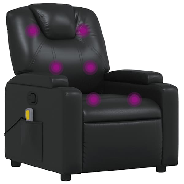 vidaXL massaažitool, must, kunstnahk