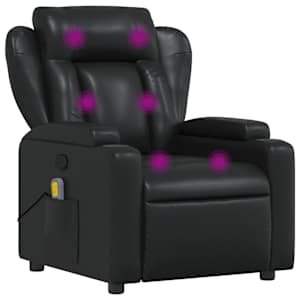 vidaXL massaažitool, must, kunstnahk