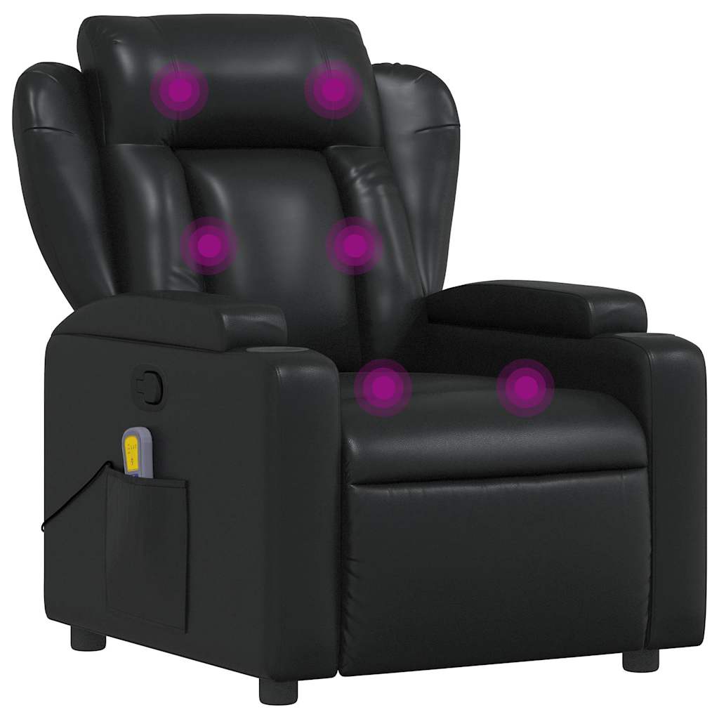 Massage Recliner Chair Wingback Armchair Theater Cinema Faux Leather vidaXL