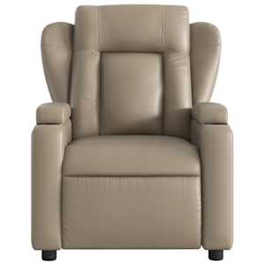 Masážní polohovací křeslo cappuccino umělá kůže - obrázek 4