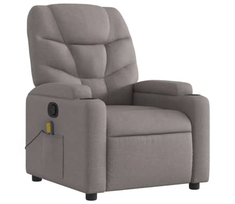 vidaXL Massagesessel Taupe Stoff