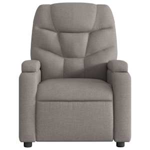 Masážní polohovací křeslo taupe textil - obrázek 4