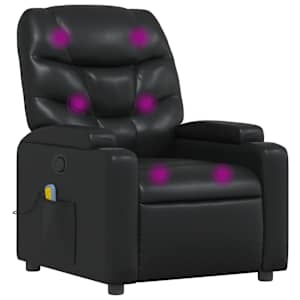 vidaXL massaažitool, must, kunstnahk