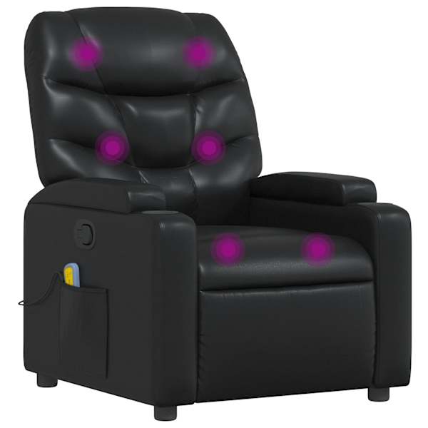 vidaXL massaažitool, must, kunstnahk