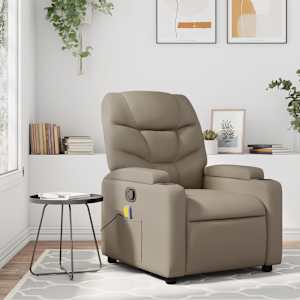 Masažni naslanjač kapučino umetno usnje