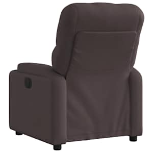Polohovací křeslo tmavě hnědé textil - obrázek 3