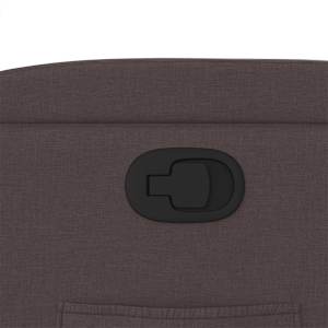 Polohovací křeslo tmavě hnědé textil - obrázek 9