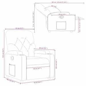 Polohovací křeslo tmavě hnědé textil - obrázek 11