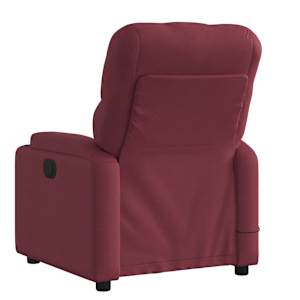 Masážní polohovací křeslo vínové textil - obrázek 4