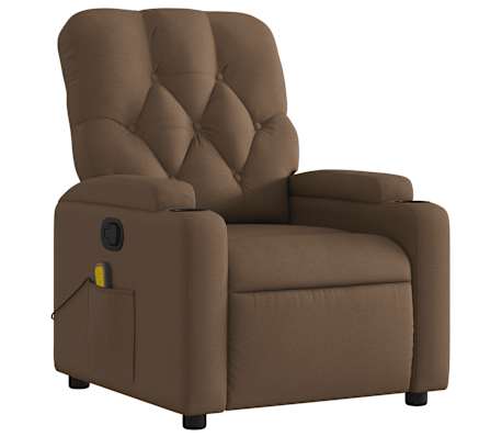 vidaXL Massagesessel Braun Stoff