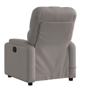 Masážní polohovací křeslo taupe textil - obrázek 4