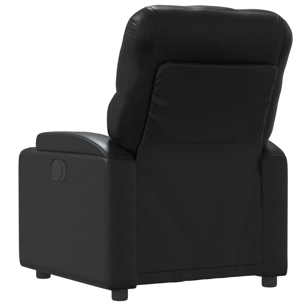 vidaXL Fauteuil verstelbaar kunstleer zwart afbeelding