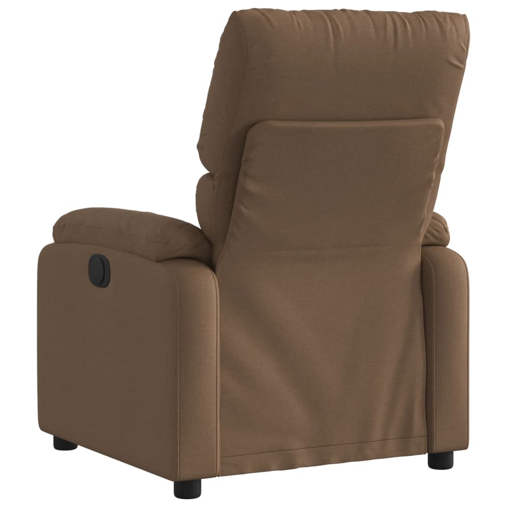 vidaXL Fauteuil verstelbaar stof bruin, foto 4