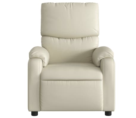 vidaXL Fauteuil inclinable Crème Similicuir