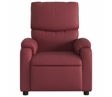 vidaXL Fauteuil inclinable Rouge bordeaux Similicuir