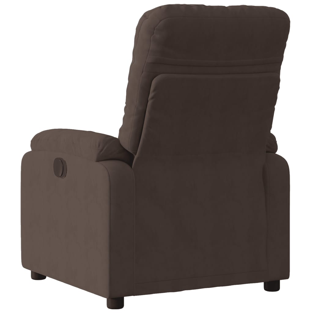 vidaXL Fauteuil verstelbaar microvezelstof bruin afbeelding