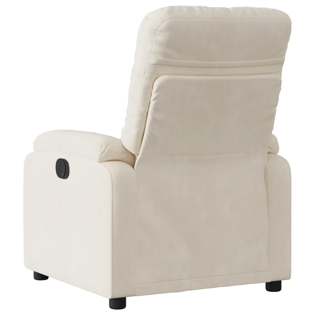 vidaXL Fauteuil verstelbaar microvezelstof beige afbeelding