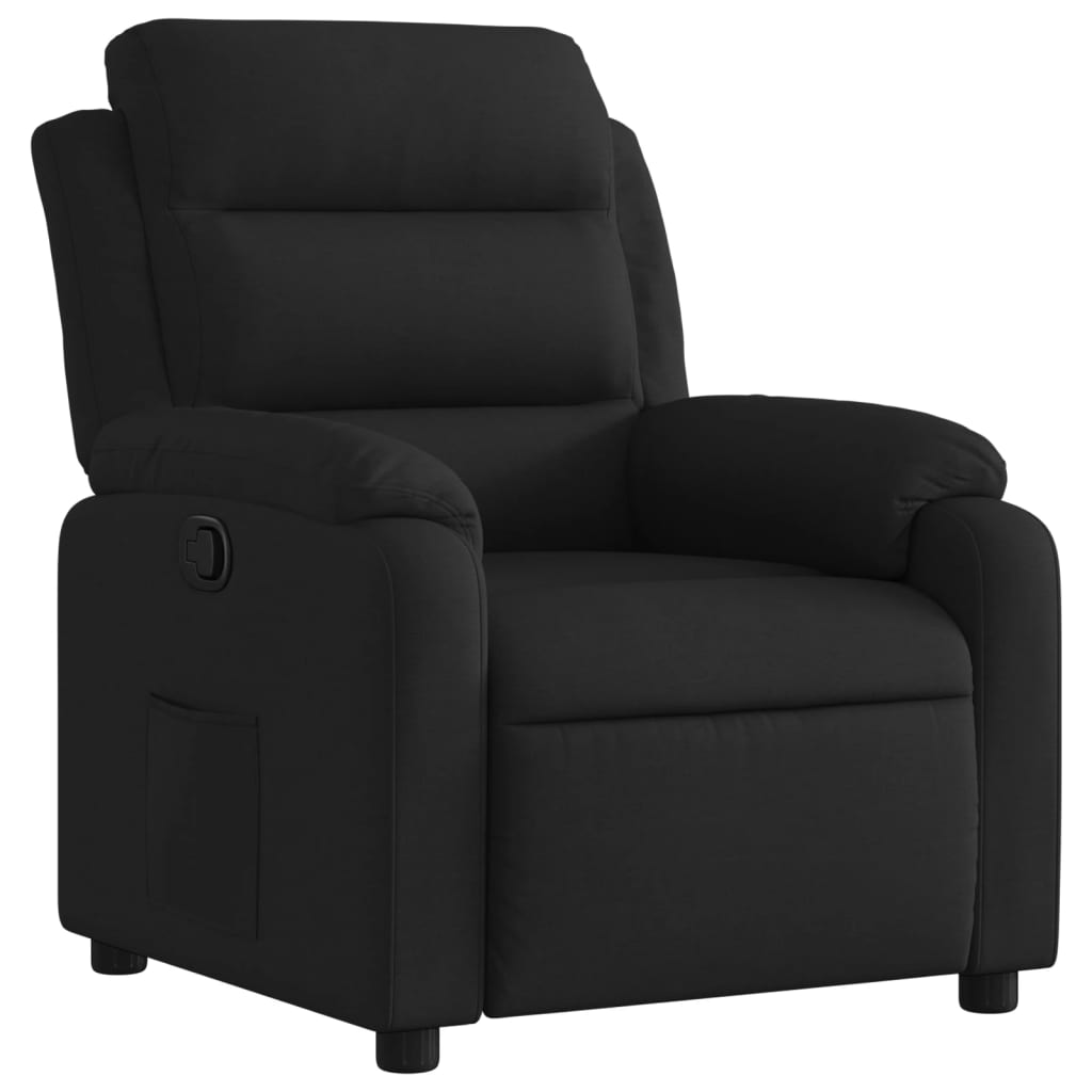 vidaXL Polohovací křeslo černé textil