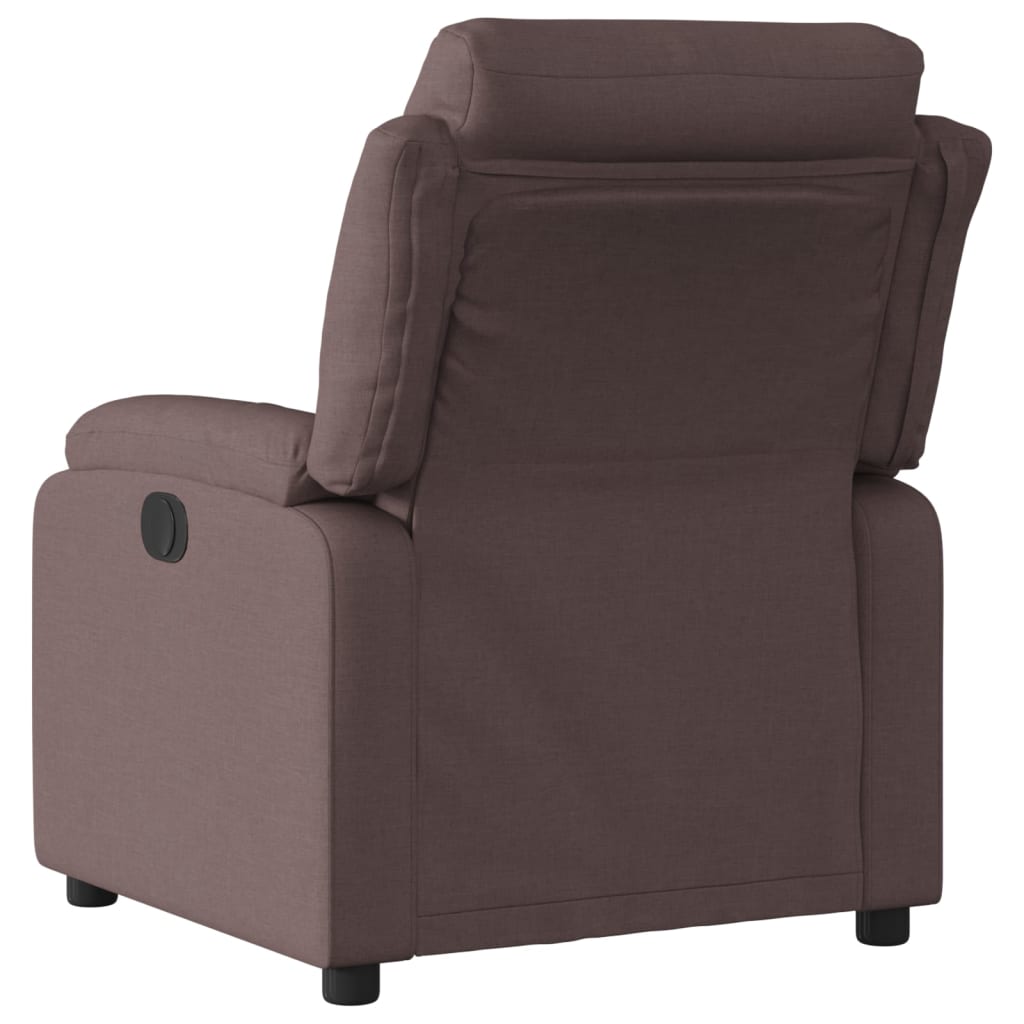 vidaXL Fauteuil inclinable Marron foncé Tissu