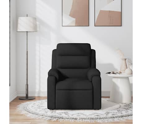 vidaXL Fauteuil de massage inclinable Noir Tissu