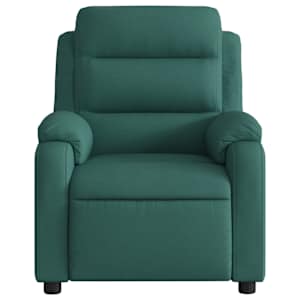 Masážní polohovací křeslo tmavě zelené textil - obrázek 8