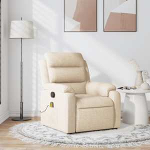 Masažni naslanjač krem blago