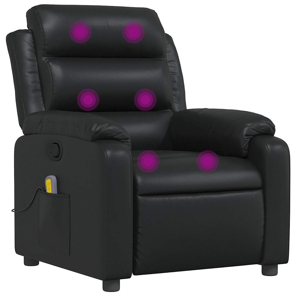 Thumbnail - vidaXL Massagesessel Schwarz Kunstleder