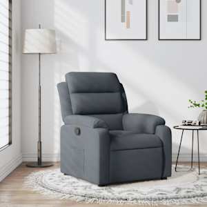 Naslanjač temno siv žamet