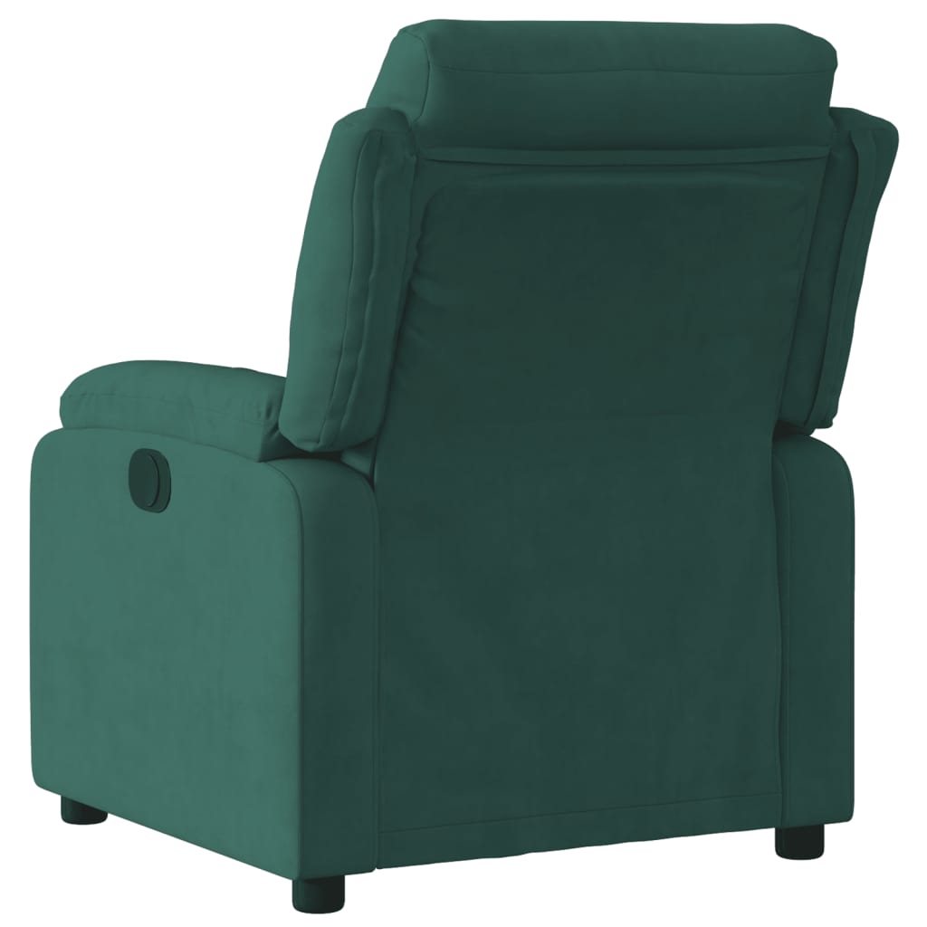 vidaXL Fauteuil verstelbaar fluweel donkergroen afbeelding