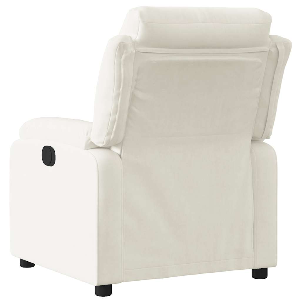 vidaXL Fauteuil verstelbaar fluweel crèmekleurig, foto 2