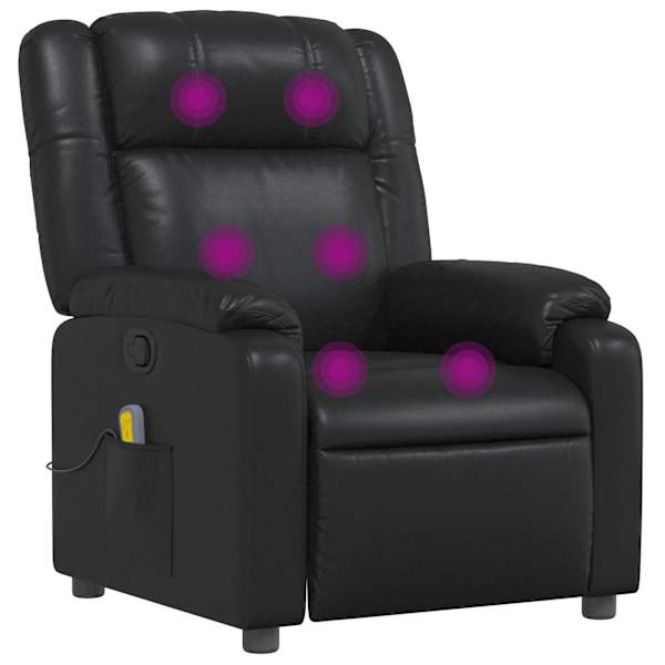 vidaXL massaažitool, must, kunstnahk