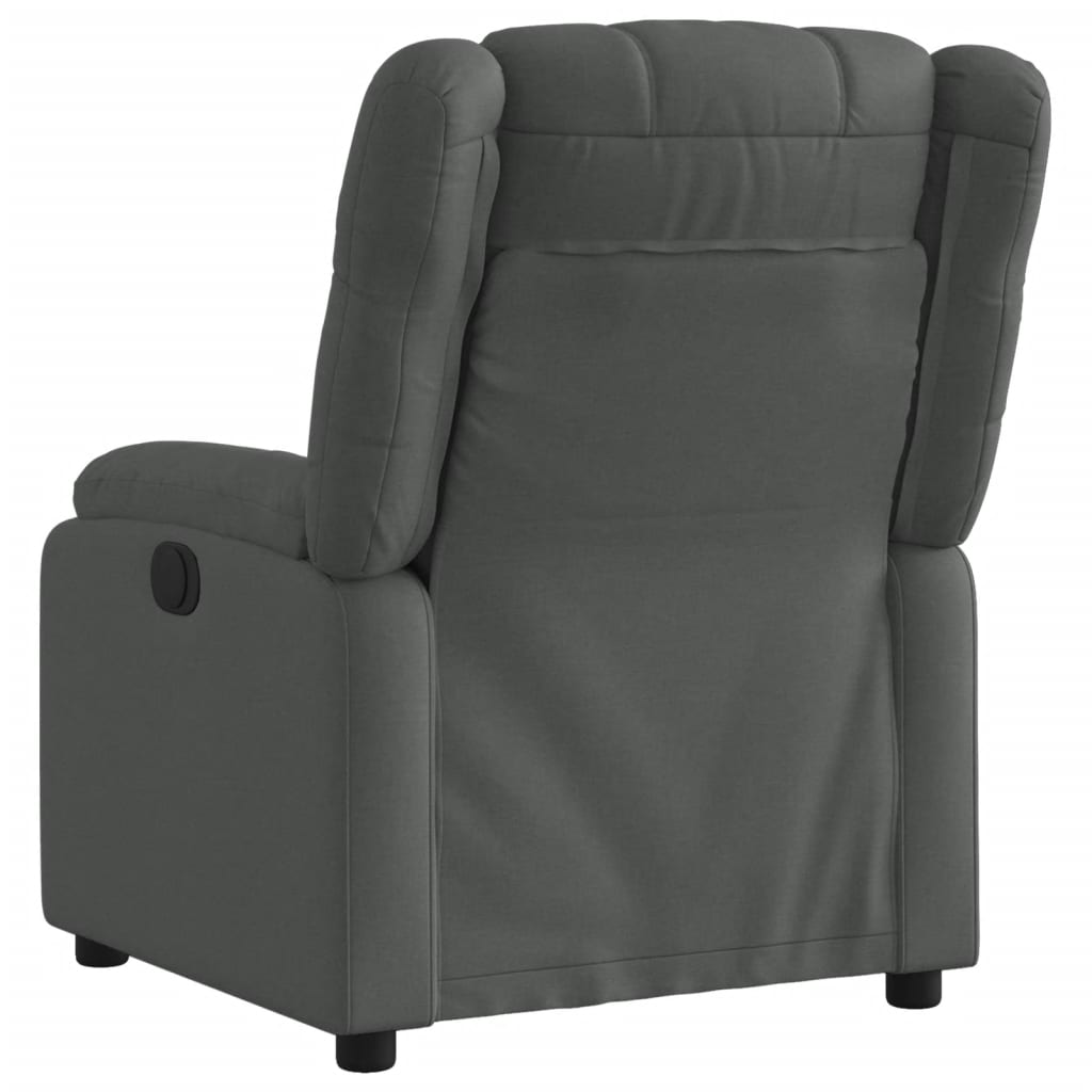 vidaXL Fauteuil verstelbaar stof donkergrijs afbeelding