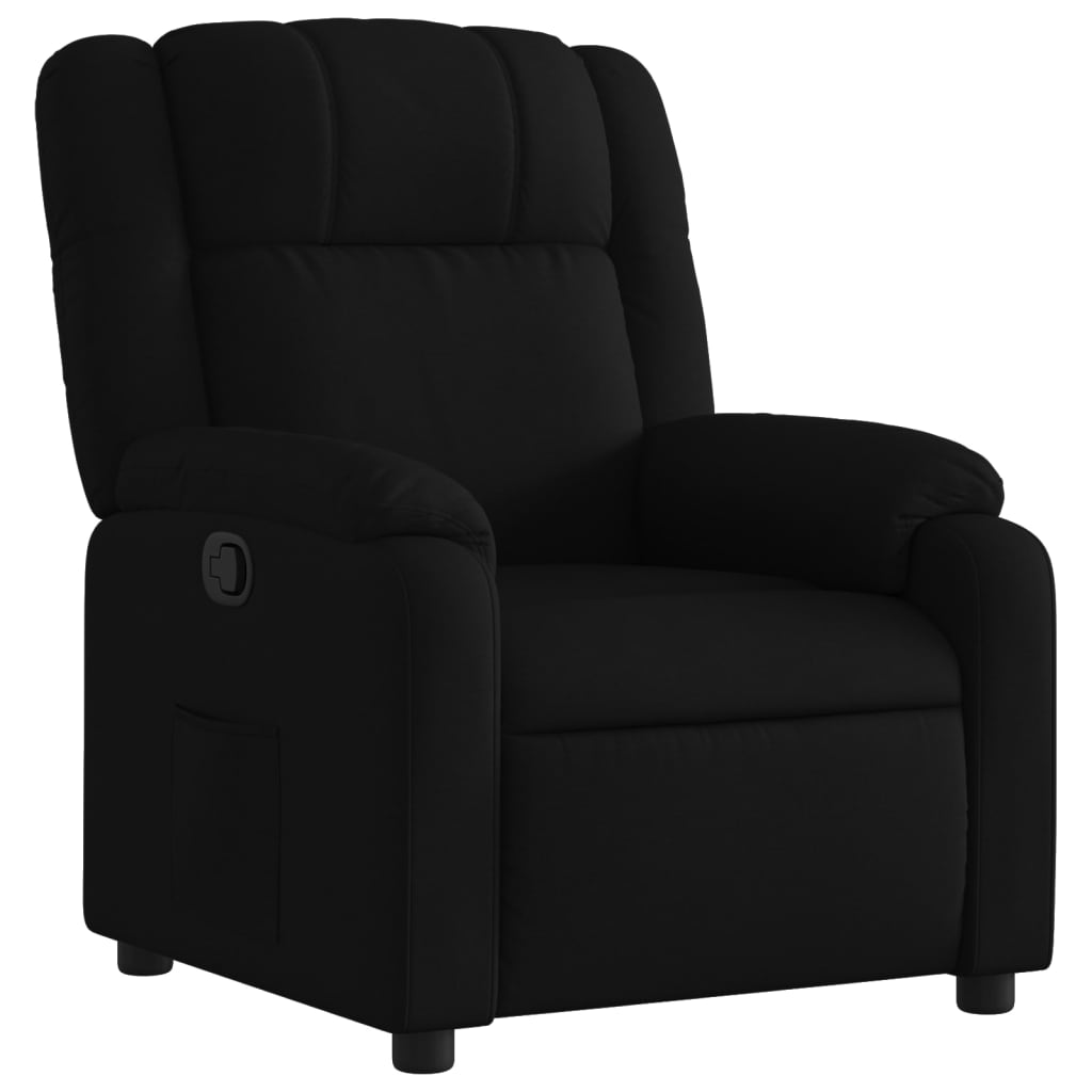 vidaXL Polohovací křeslo černé textil