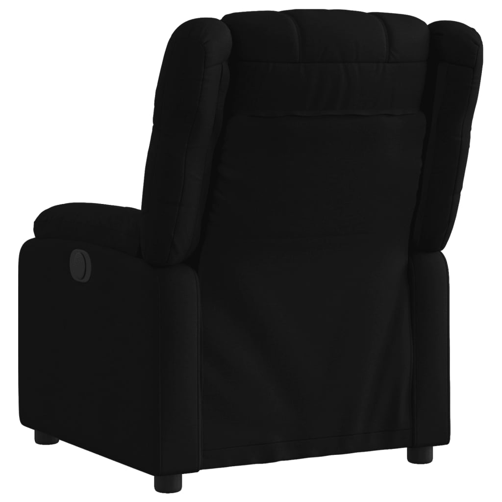 vidaXL Fauteuil verstelbaar stof zwart afbeelding