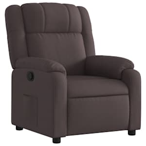 Polohovací křeslo tmavě hnědé textil - obrázek 2