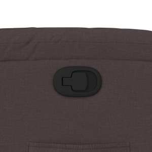 Polohovací křeslo tmavě hnědé textil - obrázek 9