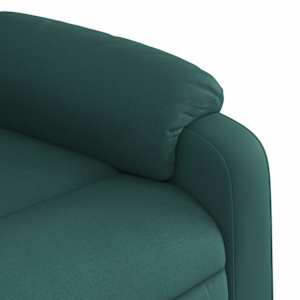 Masážní polohovací křeslo tmavě zelené textil - obrázek 10