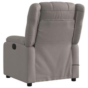 Masážní polohovací křeslo taupe textil - obrázek 4