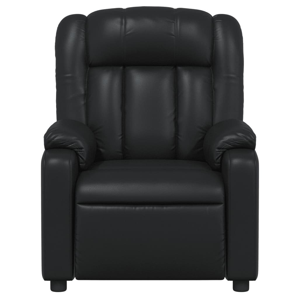 vidaXL Fauteuil verstelbaar kunstleer zwart afbeelding