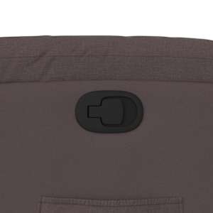 Polohovací křeslo tmavě hnědé textil - obrázek 9