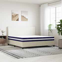 vidaXL springmadras m. pocket-fjedre medium fasthed 200x200 cm