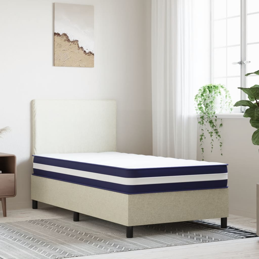 vidaXL közepes keménységű egyszemélyes zsebrugós matrac 90 x 190 cm