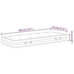 Taštičková pružinová matrace středně tvrdá 70 x 200 cm - obrázek 9