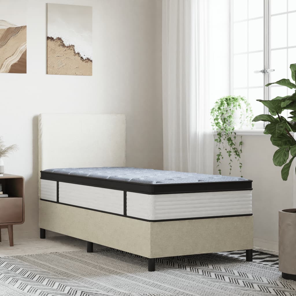 vidaXL Pocketveringmatras middelhard 90x200 cm afbeelding